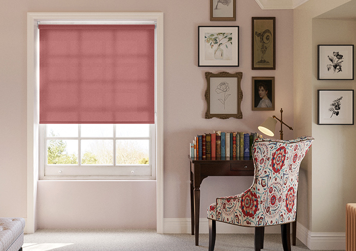 Trapani, Burgundy - Twist&Fit Roller Blind - Image 3